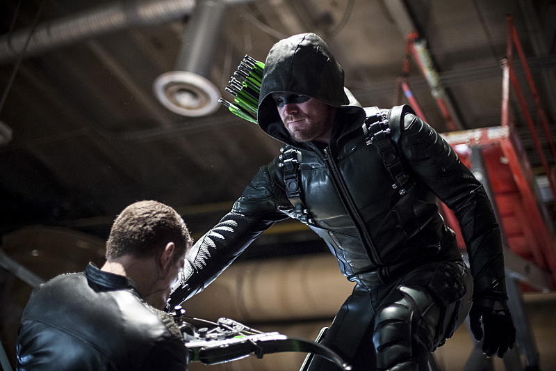 Stephen Amell as Green Arrow.