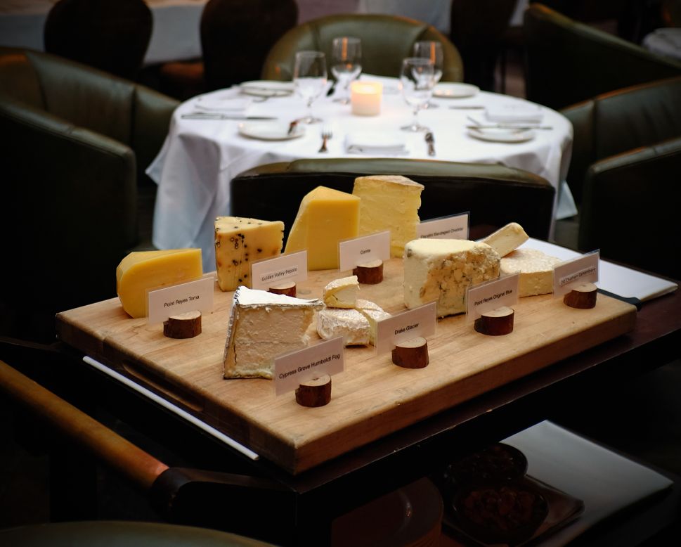 Baltaire's cheese cart offers both domestic and international selections