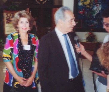 Barbara McConnell with Israeli Prime Minister Menachem Begin.