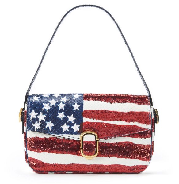 Marc Jacobs American Flag Sequin Python Shoulder Bag; $3,300; SaksFifthAvenue.com.