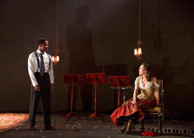 Harold Perrineau and Diane Lane in Roundabout Theatre Company's The Cherry Orchard.