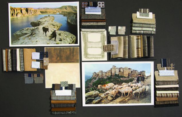 A mood board for the fall/winter 2016 collection.