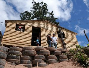A simple new home in Honduras, built by a Chilean NGO.