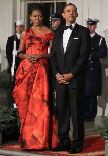 Michelle Obama in Alexander McQueen.