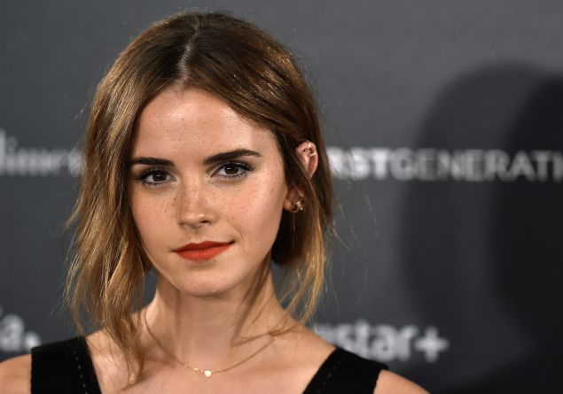 Actress Emma Watson poses during the photocall of Hispano-Chilean director Alejandro Amenabar's movie "Regression" in Madrid on August 27, 2015.