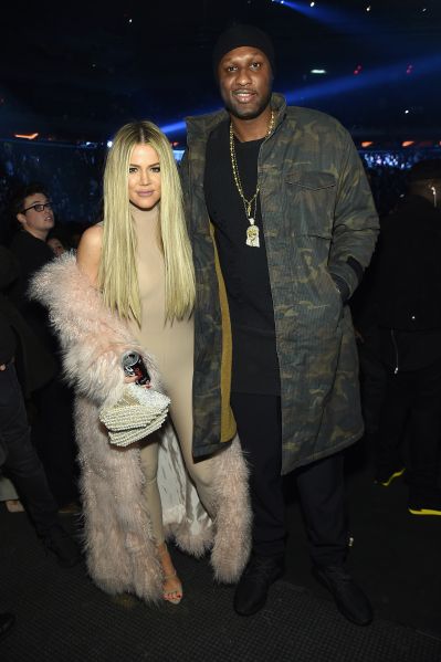 Khloe Kardashian and Lamar Odom attend Kanye West Yeezy Season 3 on February 11, 2016.