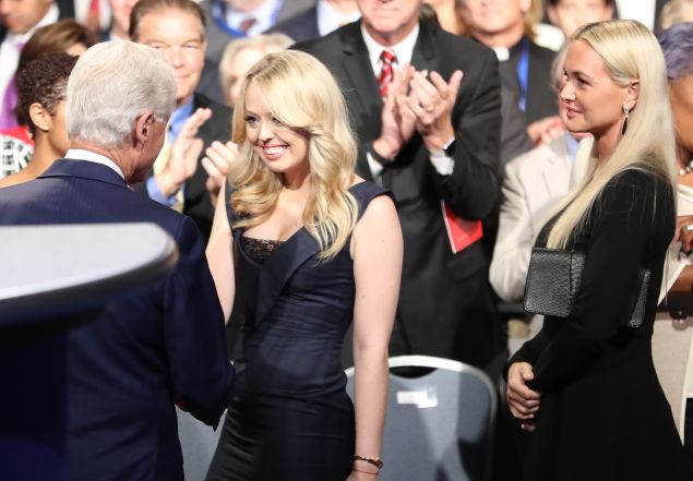 Tiffany Trump wearing Taoray Wang.