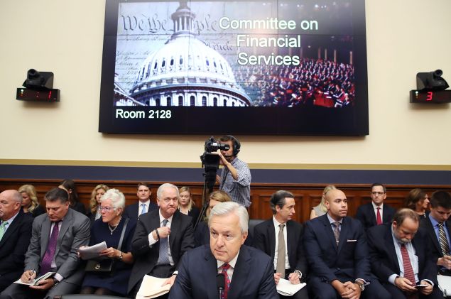 John Stumpf, Chairman and CEO of the Wells Fargo & Company, testifies before the House Financial Services Committee. 