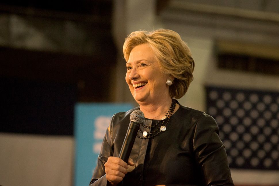 PUEBLO, CO - OCTOBER 12: Democratic presidential nominee former Secretary of State Hillary Clinton speaks at a rally on October 12, 2016 in Pueblo, Colorado.This was Clinton's first campaign visit to Colorado since August.