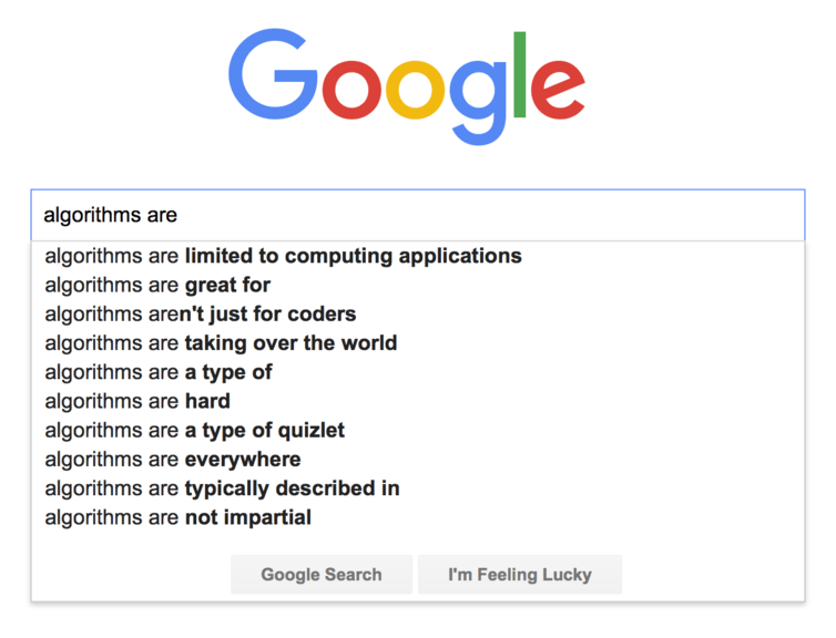 Algorithms are...