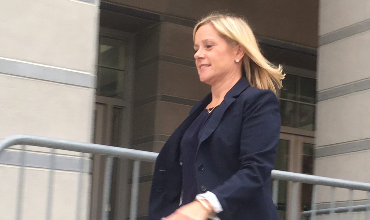 Bridget Kelly exits the Newark Federal Courthouse.