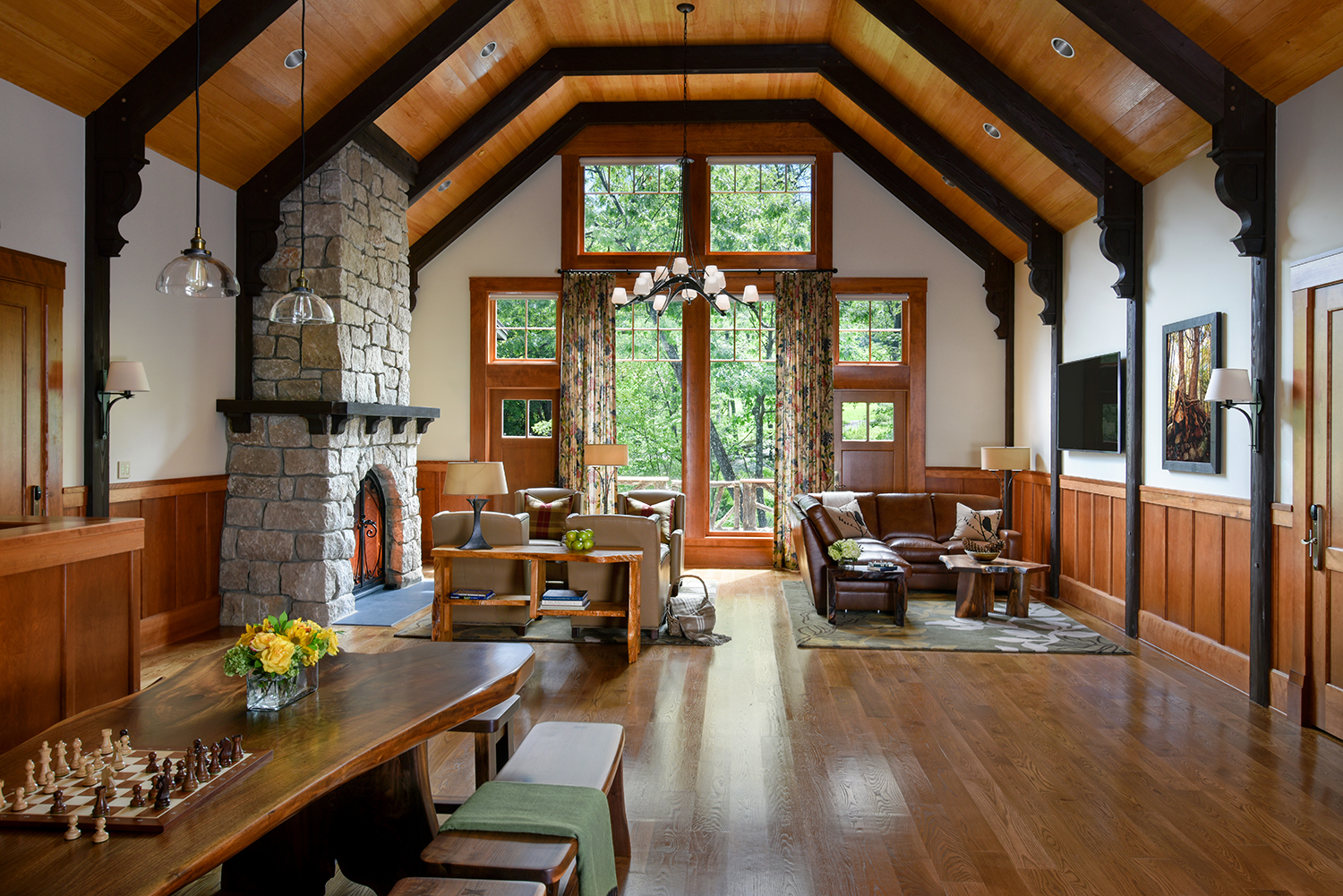 Inside Grove Lodge.