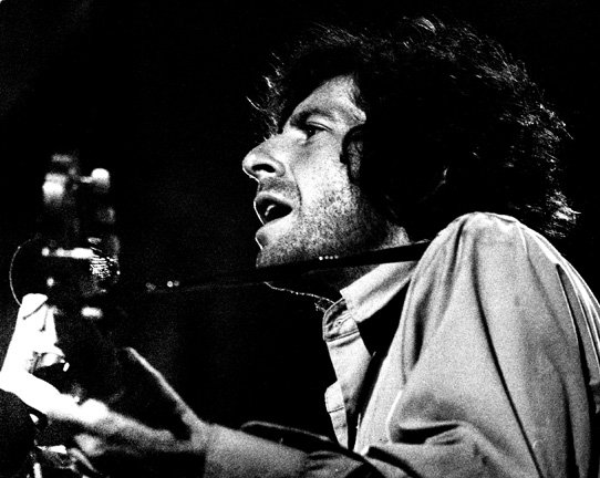 Leonard Cohen performing at Isle of Wight in 1970.