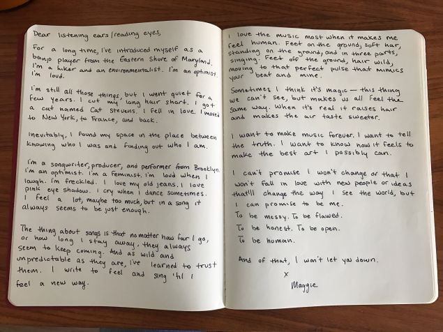 Maggie Rogers' open letter to fans