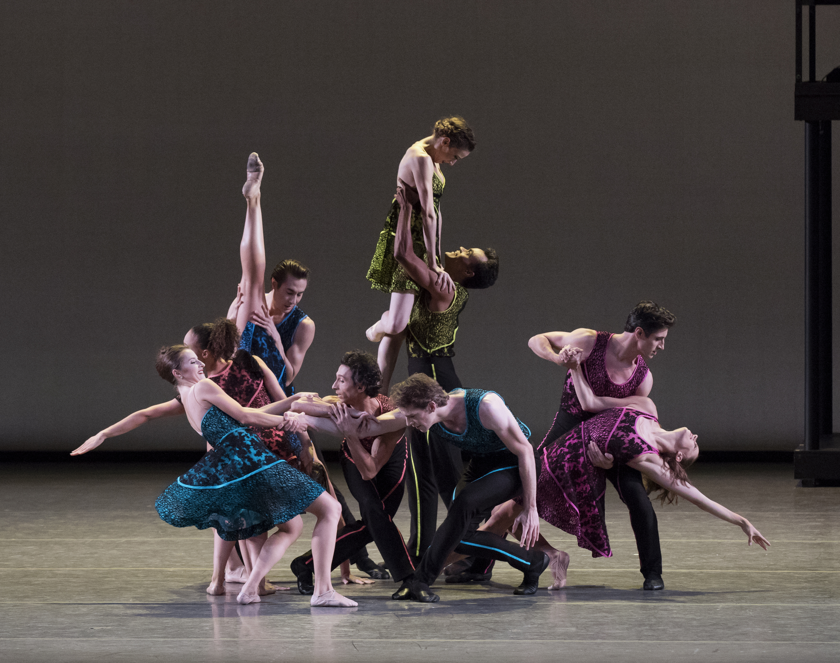The world premiere of ten in seven at City Ballet's Fall Gala 2016, with choreography by Peter Walker and music by Thomas Kikta.