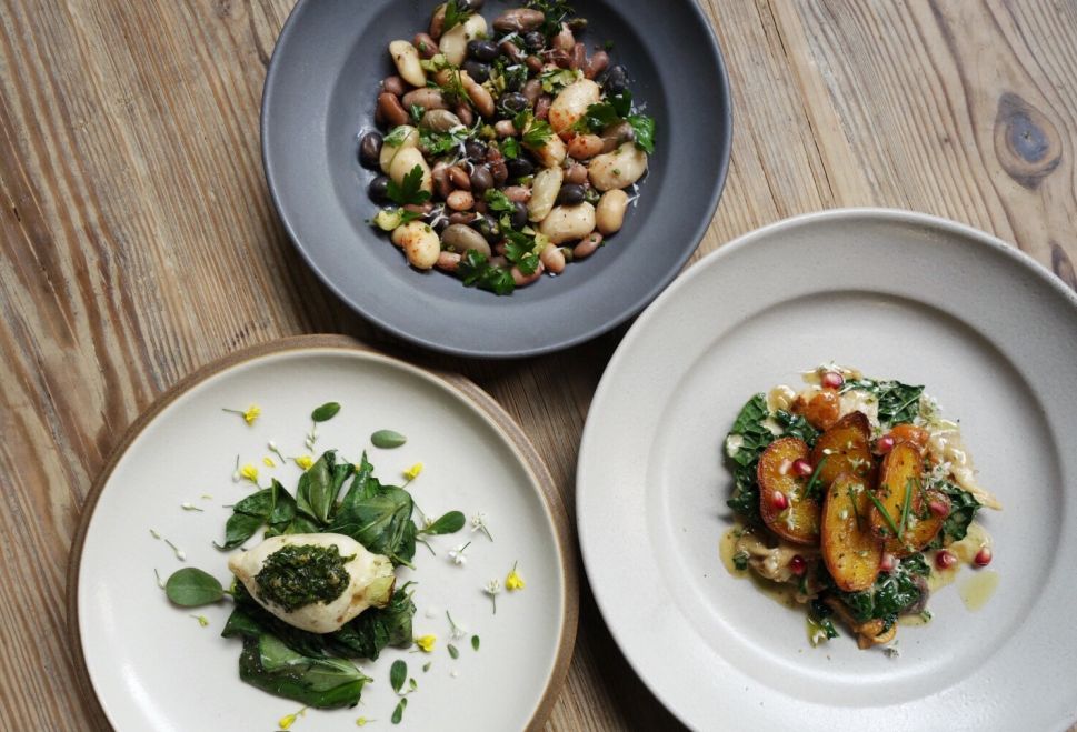 P.Y.T.'s Rancho Gordo beans, salt-baked turnip and Magic Myrna potatoes