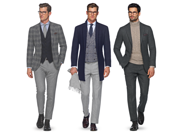 A trio of Suitsupply looks for the fall season.