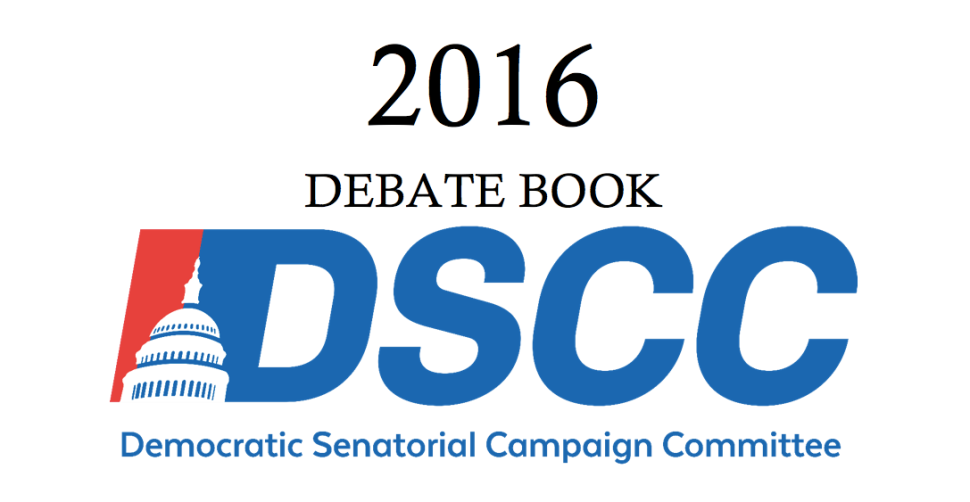 The cover of the 2016 DSCC Debate Book.