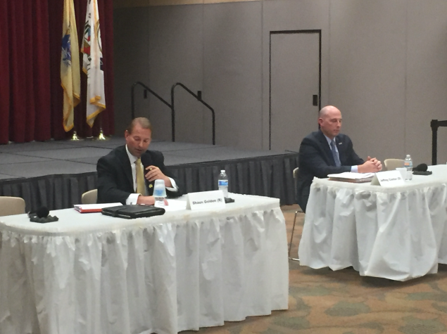 Monmouth County Sheriff Shaun Golden debates Democratic challenger Jeff Cantor.