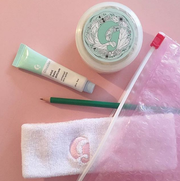 Glossier's bags are perfect to pack in. 