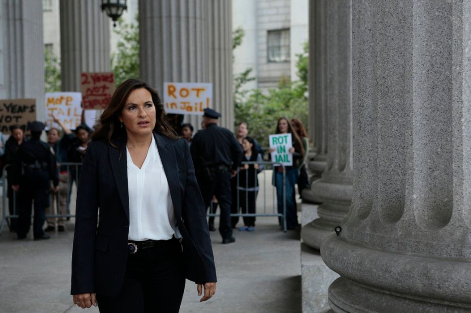 Mariska Hargitay as Olivia Benson.