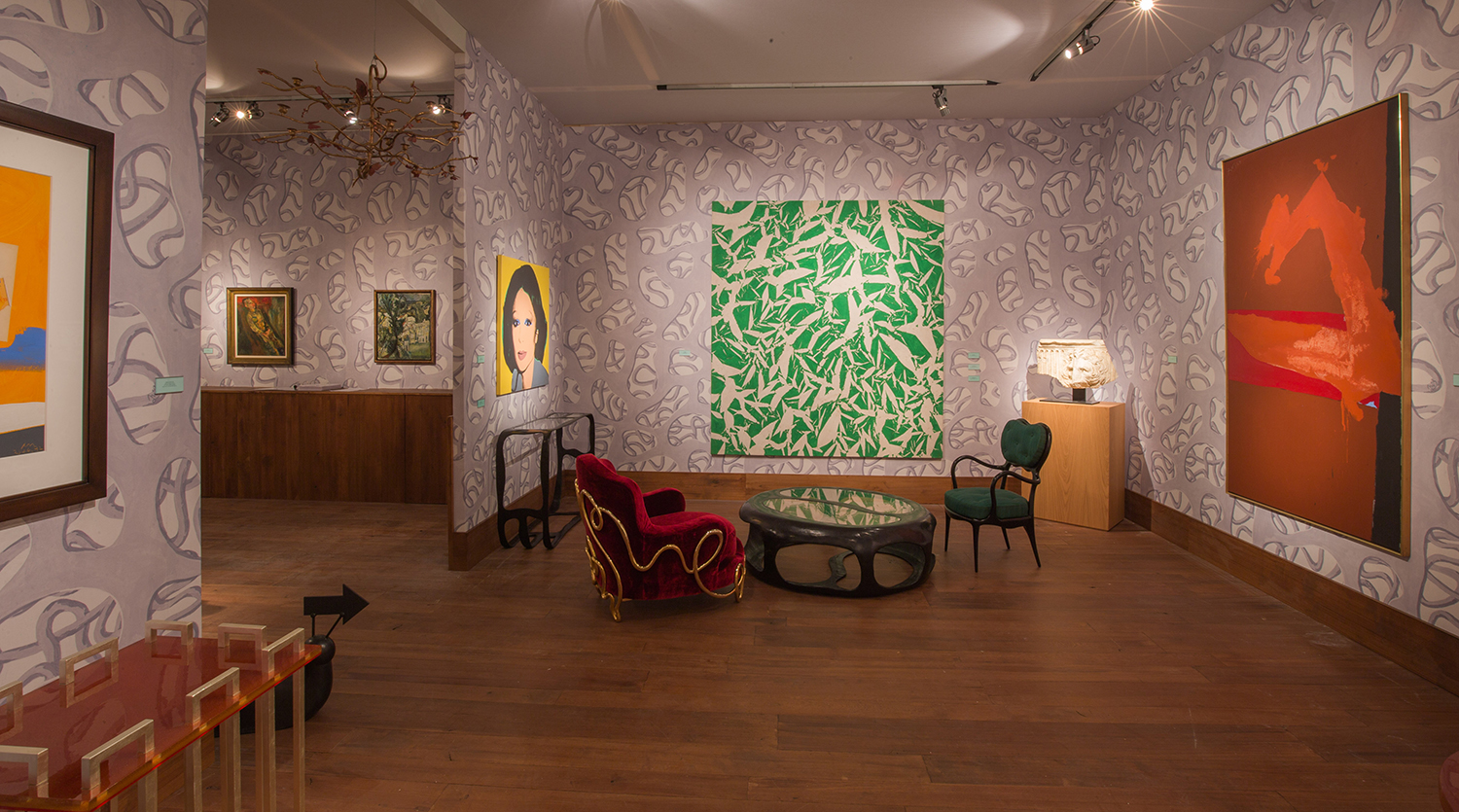 Mattia Bonetti wallpaper on view at the 2015 European Fine Art Fair.