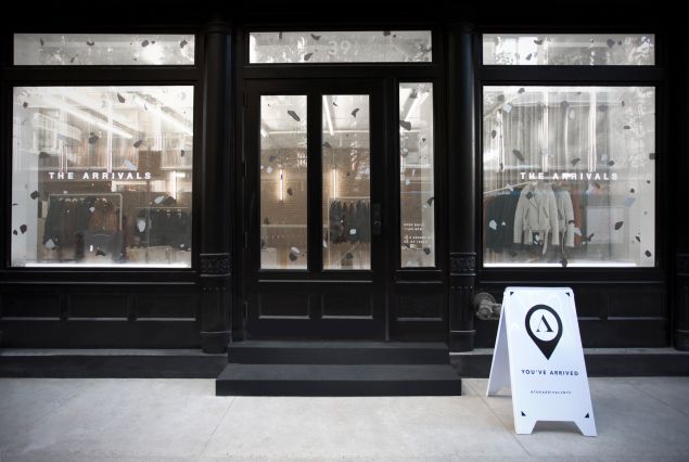 The Arrivals pop-up shop.