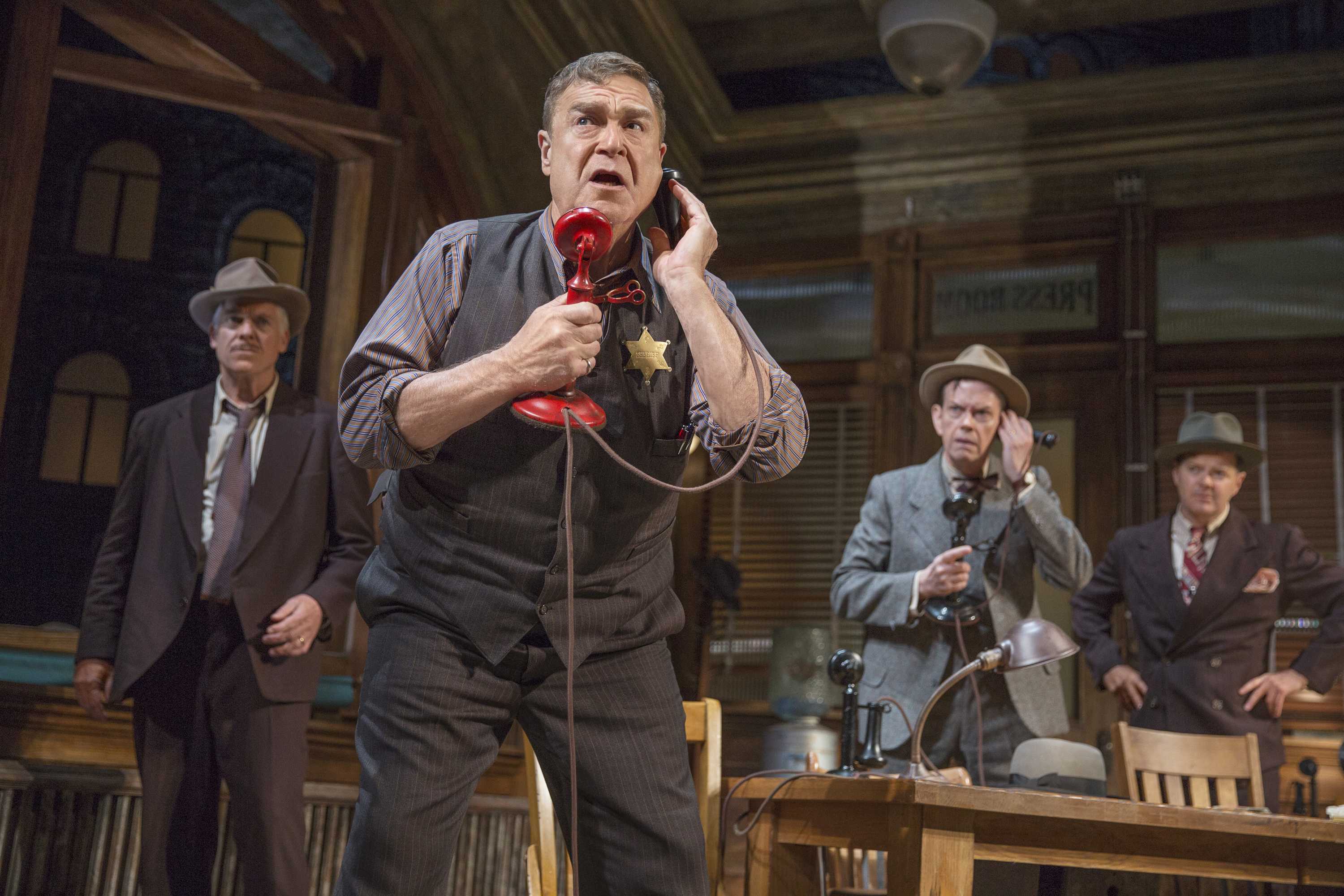 John Goodman with Christopher McDonald, Dylan Baker and Clarke Thorell.