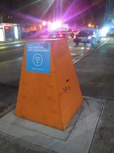 Wi-fi kiosk holding spot
