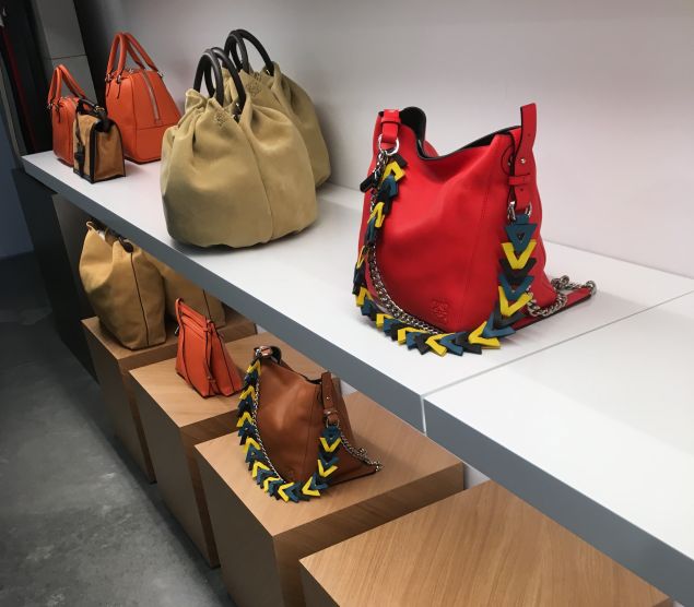 Bags at the Loewe outlet.