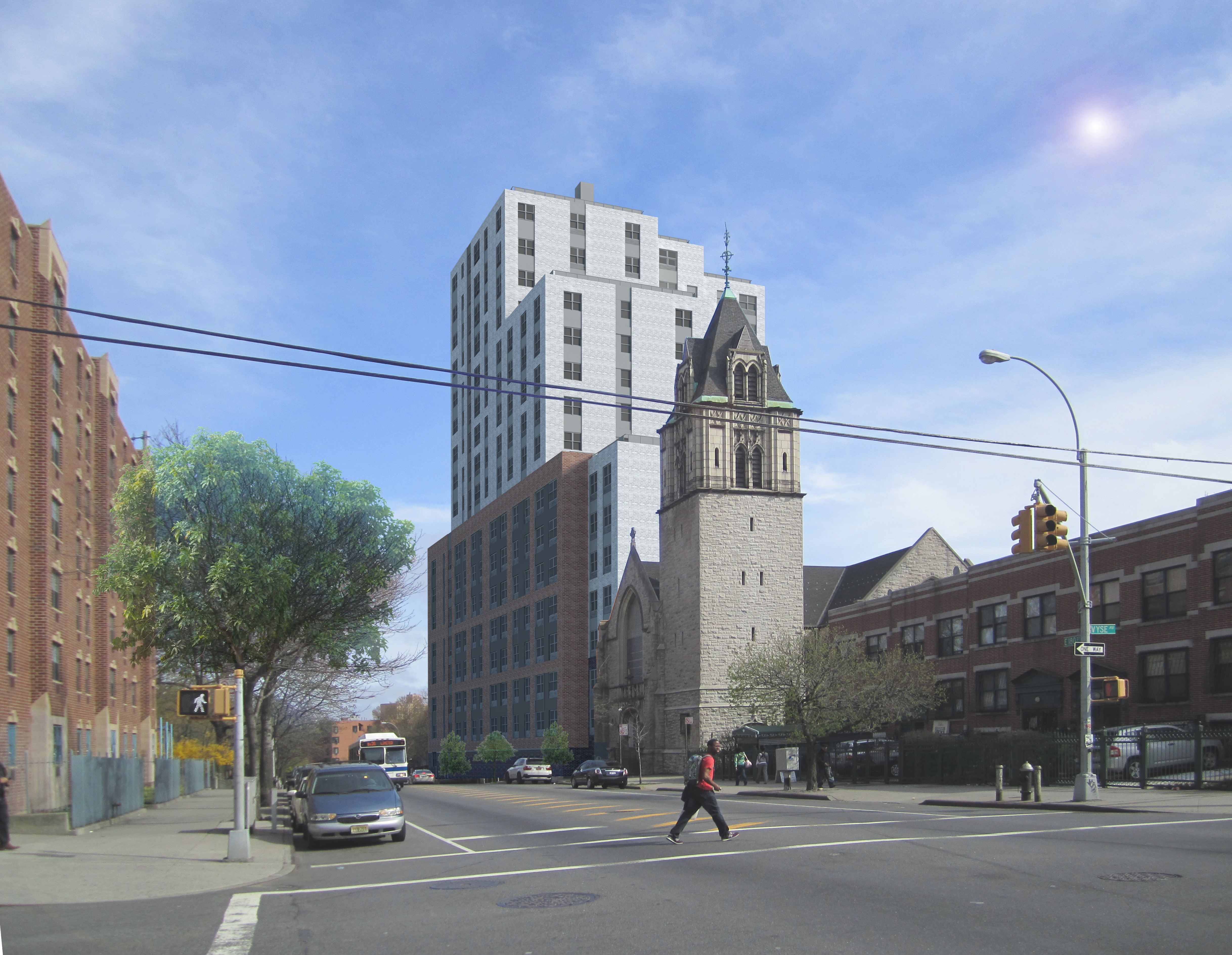 A rendering of how the new Lambert Houses will look.