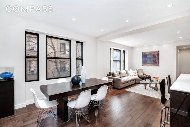 The apartment is located in a prewar co-op on the Upper West Side.