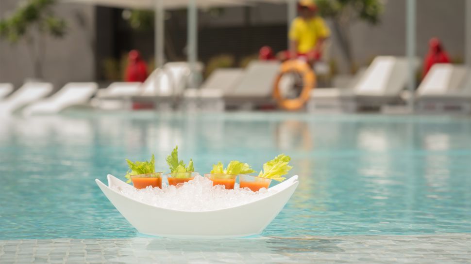 Poolside cocktails by Nick Braun at The InterContinental Dubai Marina