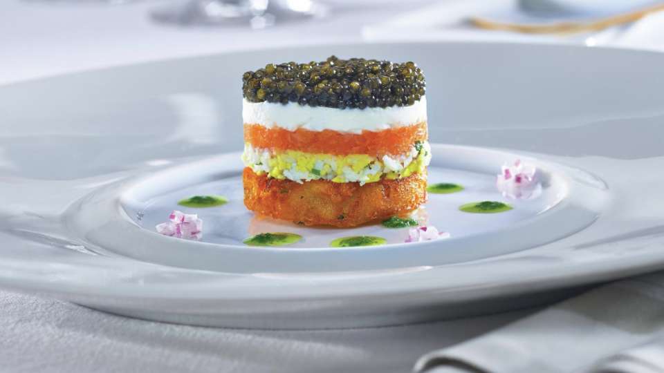 Michael Mina's caviar parfait is a fantastic way to enjoy the holiday.