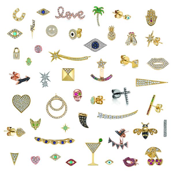 A slew of Sydney Evan studs available at Bergdorf Goodman.