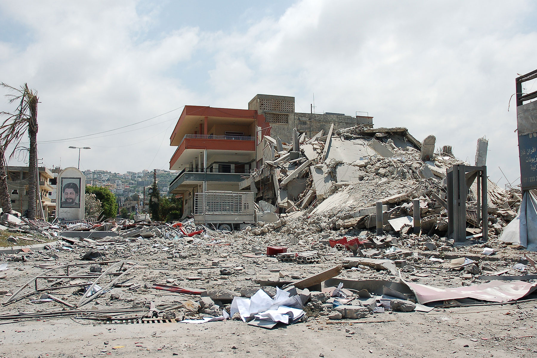 Bombing of civilian neighborhood in Syria.
