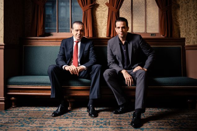 Chazz Palminteri.and Nick Cordero at the Longacre Theatre in New Yor City.