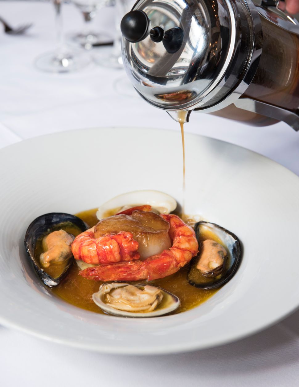 French Press Skull Island Shrimp Bouillabaisse