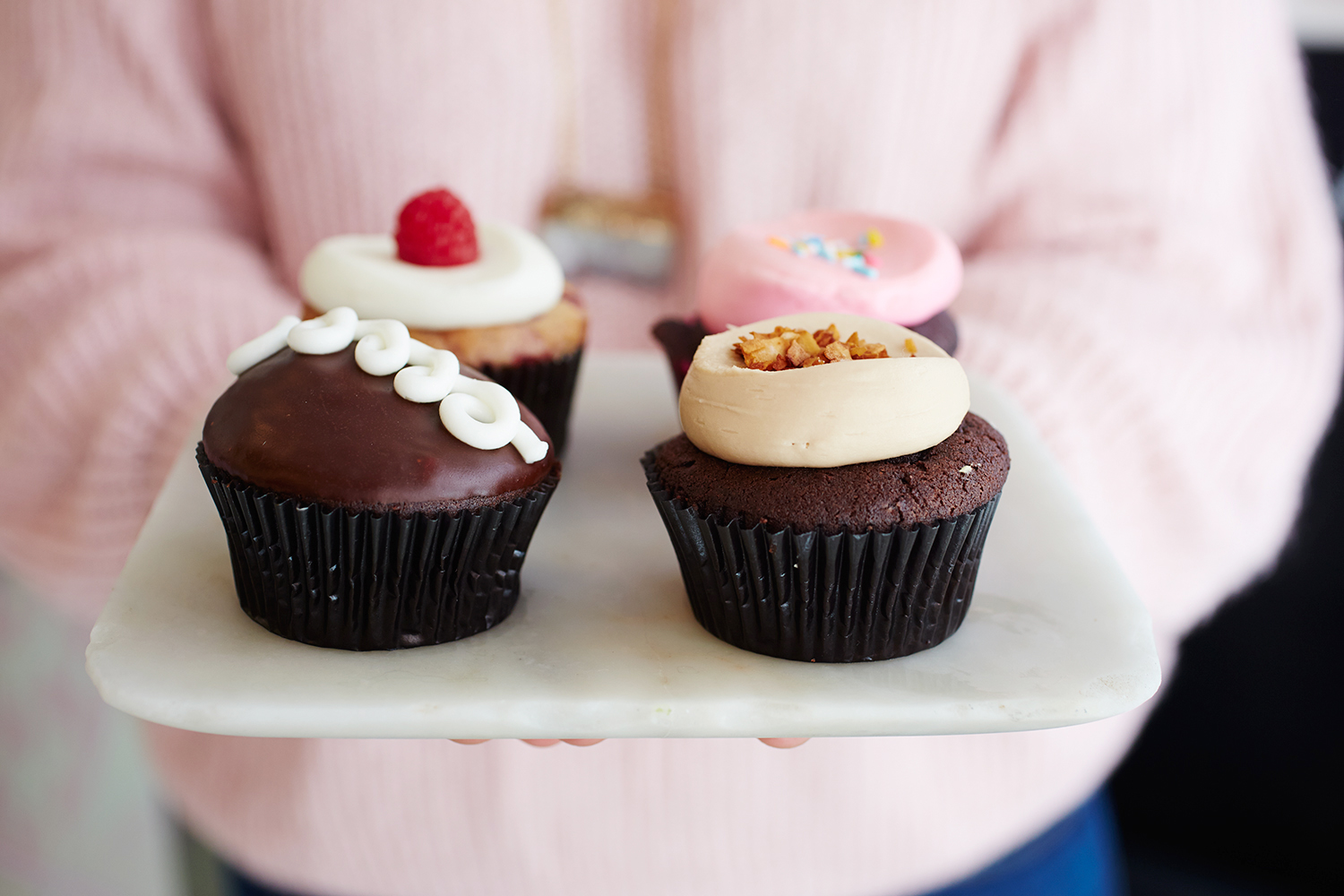 The vegan cupcakes include a bacon maple option.