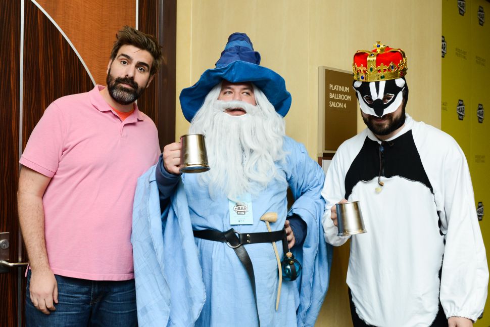 Adal Rifai, Arnie Niekamp and Matt Young of Hello from the Magic Tavern