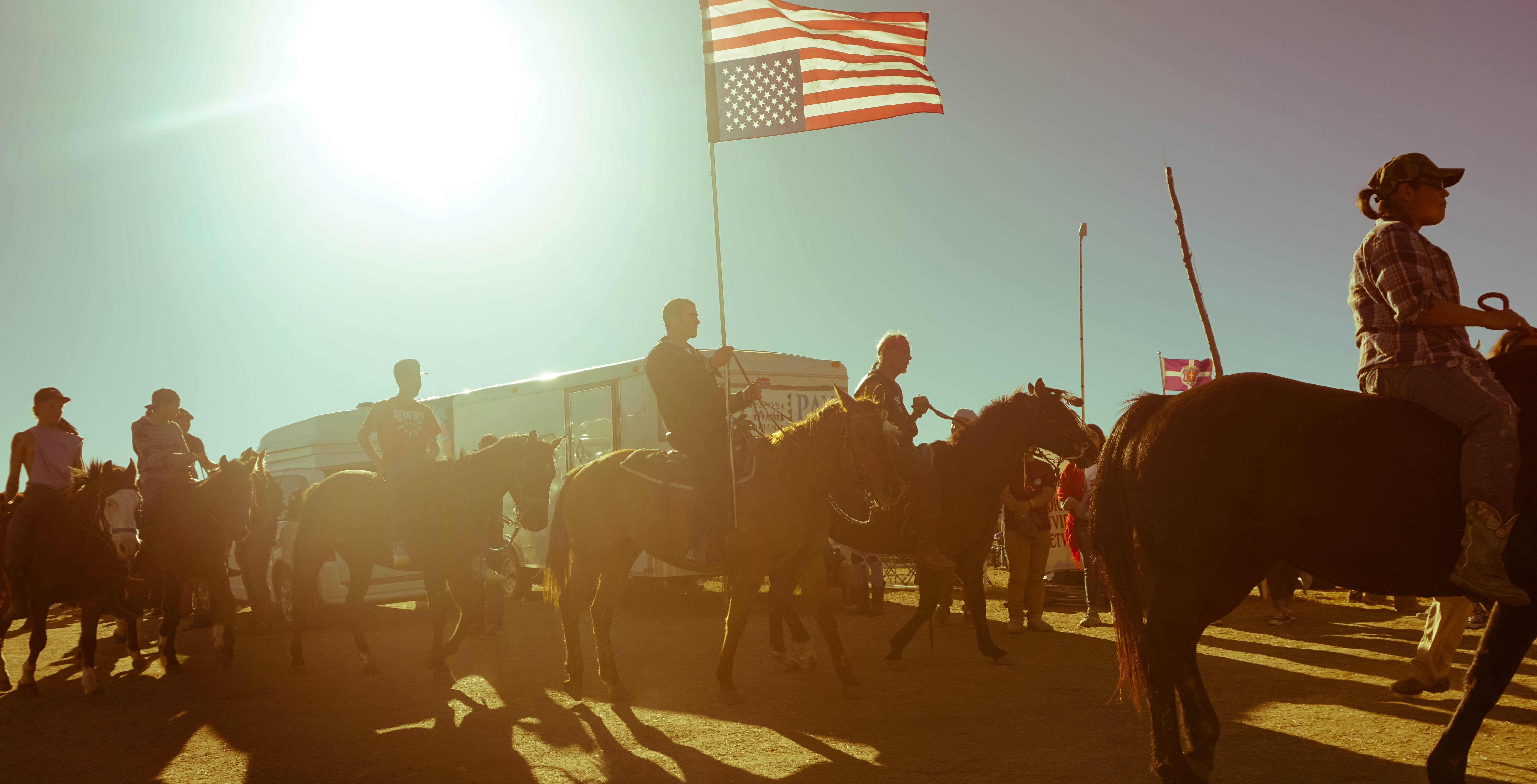 First Class Petty Officer Kash Jackson donned his dress blues on horseback in solidarity with #NoDAPL, the protest against the Dakota Access Pipleline