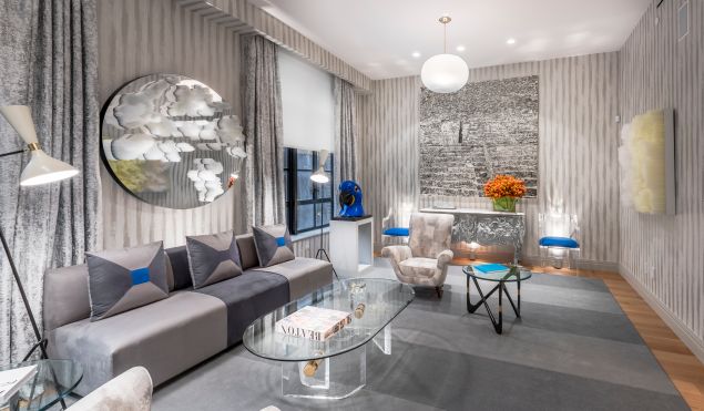 Geoffrey Bradfield's blue-tinged room.