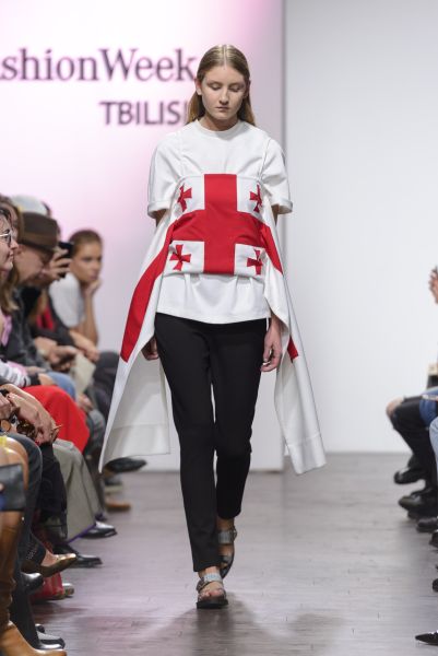 A Situationist shirt was emblazoned with the Georgian flag.
