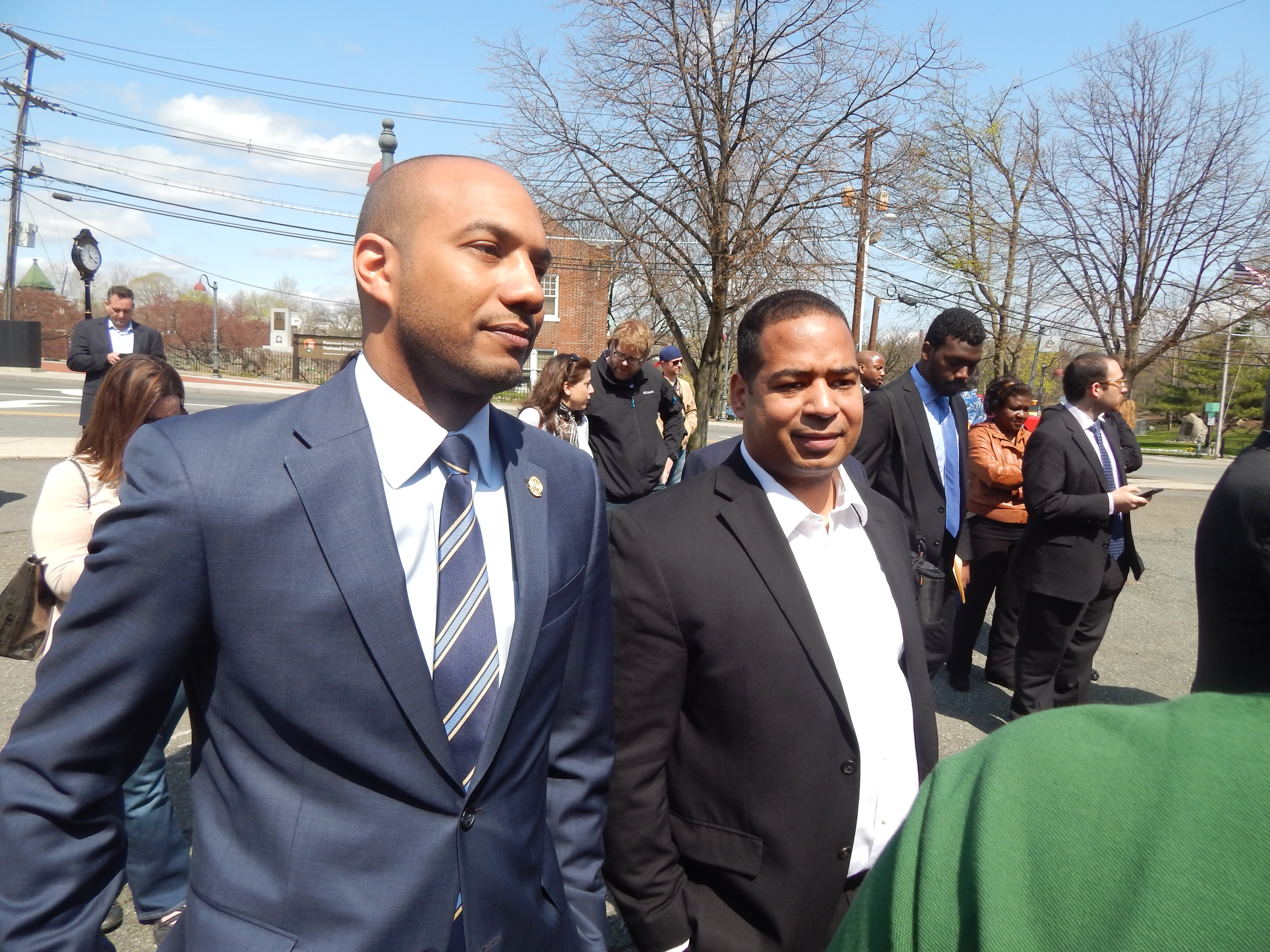Lora (right) with Freeholder TJ Best.