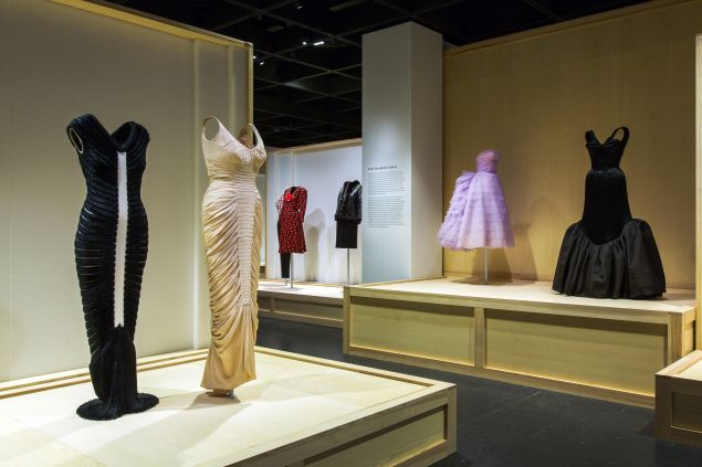 Dresses on display at The Met.