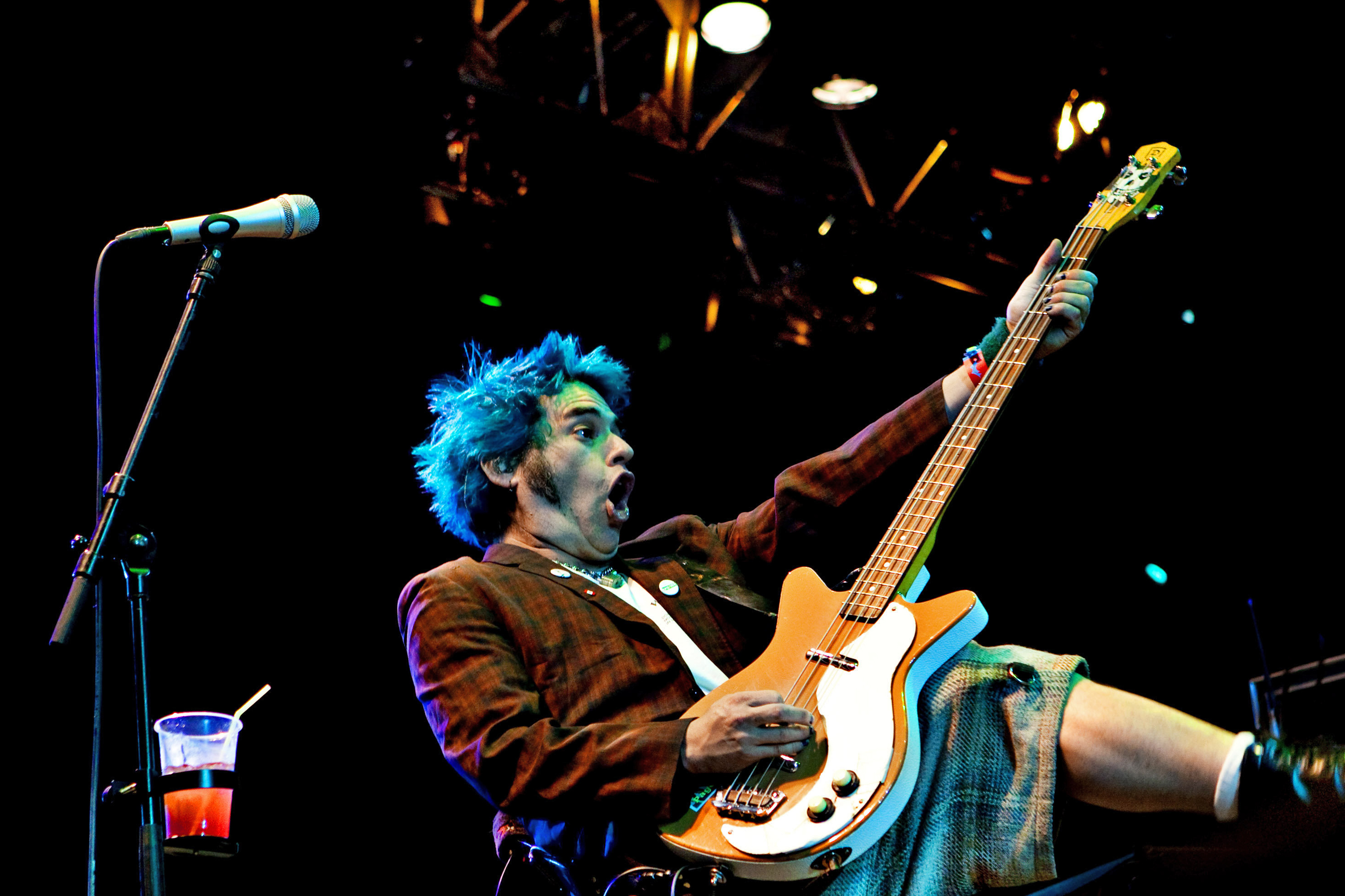 Fat Mike performing with NOFX.