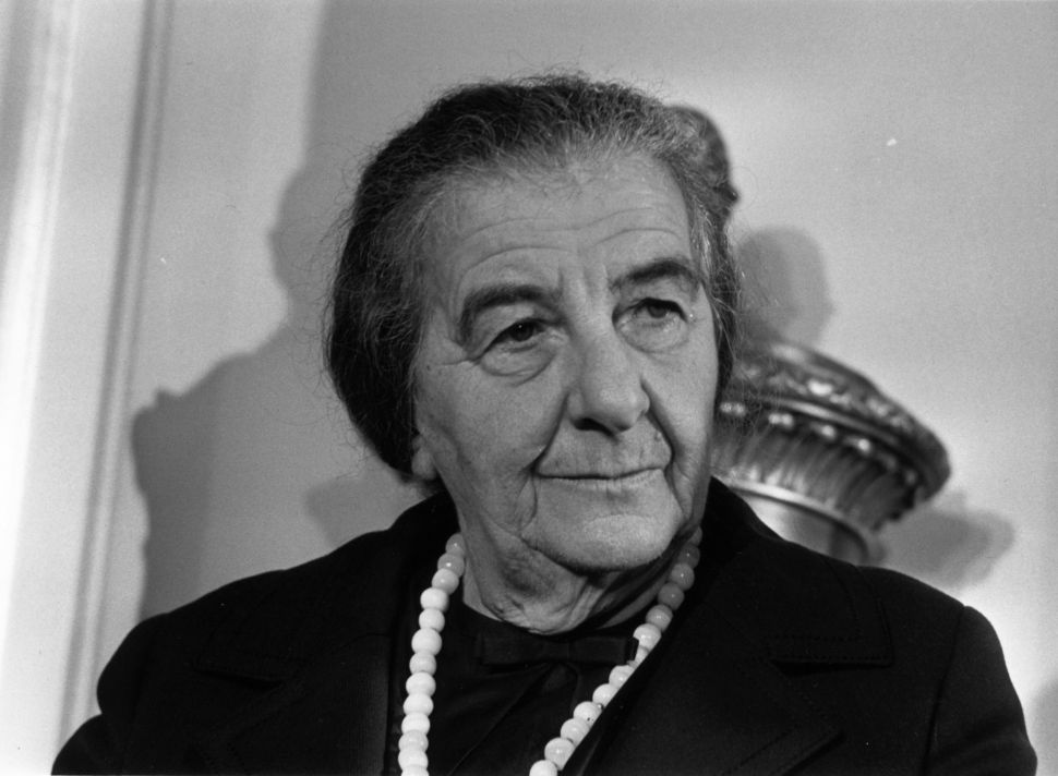 5th November 1970: Israeli Prime Minister Golda Meir (Golda Mabovich, 1898 - 1978) at a London Press Conference.