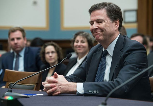Federal Bureau of Investigation (FBI) director James Comey testifies before the House Judiciary Committee on the encryption of the iPhone belonging to one of the San Bernardino attackers on Capitol Hill in Washington, DC, on March 1, 2016. / AFP / Nicholas Kamm (Photo credit should read NICHOLAS KAMM/AFP/Getty Images)