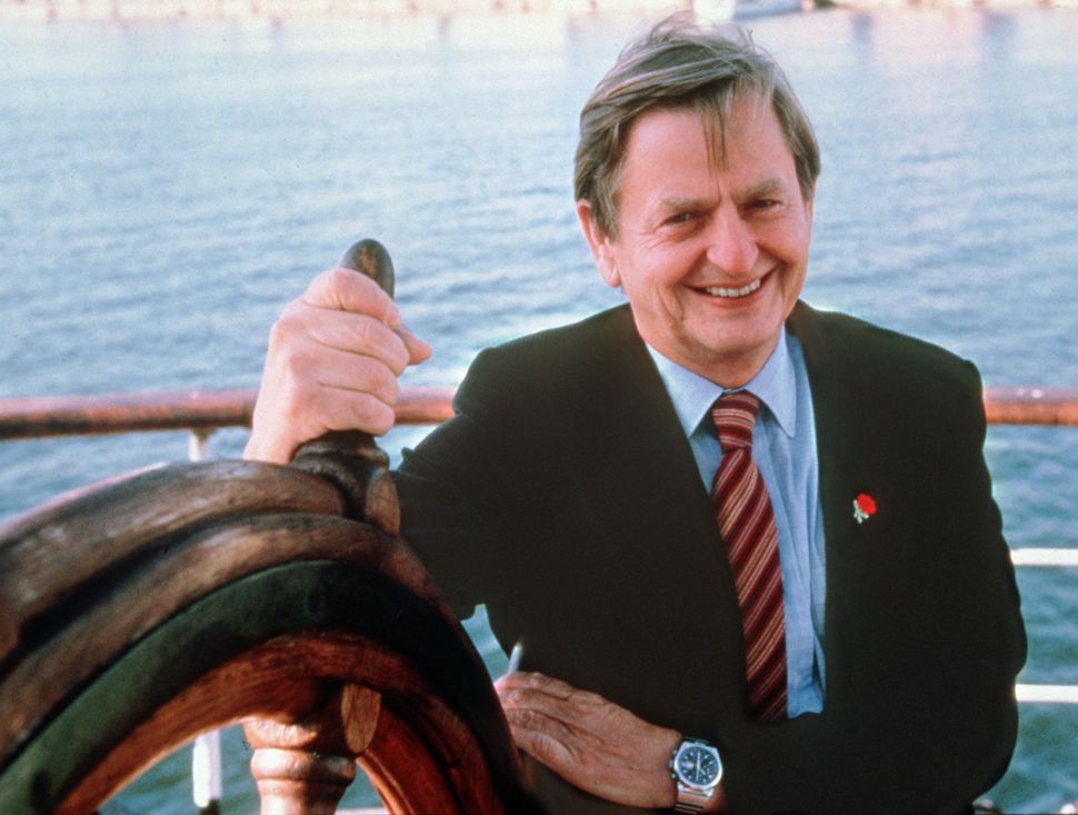 STOCKHOLM, SWEDEN: Portrait dated of the eighties of Swedish Prime Minister Olof Palme in Stockholm. Olof Palme was killed 28 February 1986 by a lone gunner in central Stockholm. According to a Turkish daily, captured Kurdish rebel leader Abdullah Ocalan has accused 27 February his ex-wife of ordering the assassination of late Swedish Prime Minister.