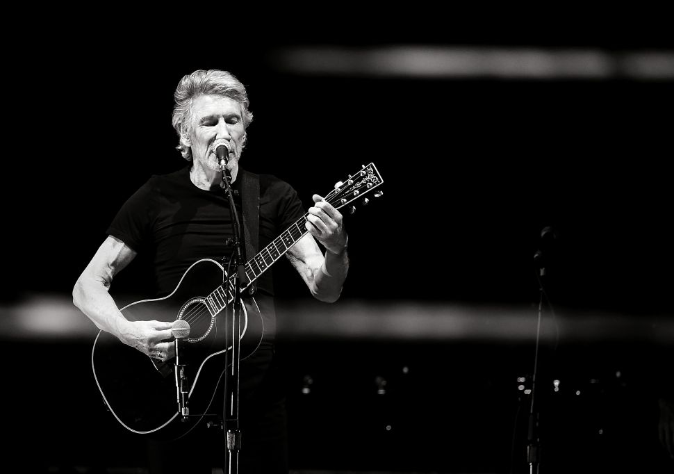 INDIO, CA - OCTOBER 16: (EDITORS NOTE: Image has been converted to black and white.) Musician Roger Waters performs during Desert Trip at the Empire Polo Field on October 16, 2016 in Indio, California.